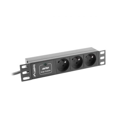 Lanberg Power Distribution Unit (PDU) 10" 1U 16A 2m 3x French Outlets | PDU-03E-0200-BK
