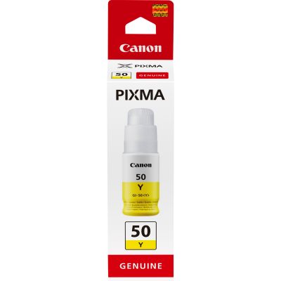 Canon GI-50 Y (3405C001), Yellow cartridge for inkjet printers, 7700 pages.