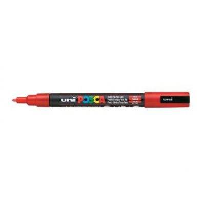 Marker Uni Posca PC3M red, 0,9-1,3mm, waterproof