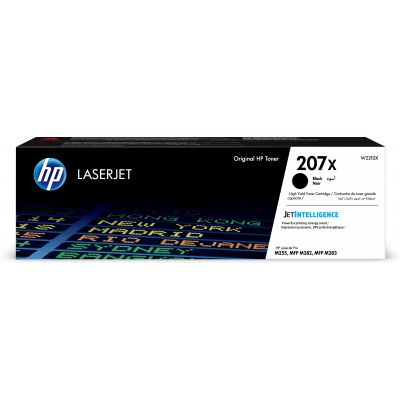 Tooner HP W2210X 207X Black/must suuremahuline 3150lk Color LaserJet Pro MFP M282nw, MFP M283fdn, MFP M283fdw, CLJ M255dw