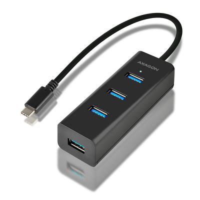 AXAGON HUE-S2C 4x USB3.0 Charging Hub, MicroUSB Charging Connector, Type-C