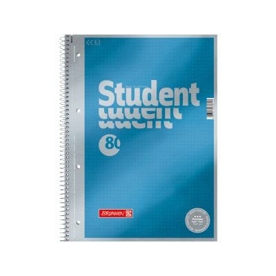 Wirebound refill pad premium student A4 80sh 90gsm dotted, Brunnen