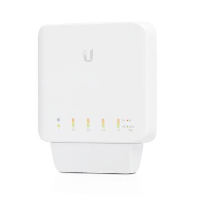 UBIQUITI Flex; (4) GbE PoE+ ports; (1) GbE PoE++ input port for power; 46W PoE availability* PoE++ input; 20W PoE availability PoE+ input; 8W PoE availability PoE input; Indoor/Outdoor.