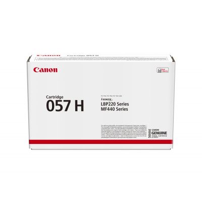 Tooner Canon 057H must suuremahuline 10000lk ImageCLASS MF449x, i-SENSYS LBP223dw LBP226dw LBP228x LBP236dw MF443dw MF445dw MF446x MF449x