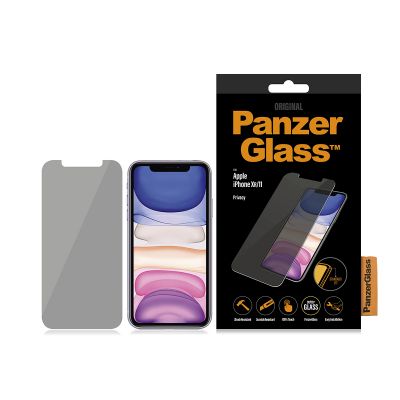 PanzerGlass | P2662 | Screen protector | Apple | iPhone Xr/11 | Tempered glass | Transparent | Confidentiality filter; Anti-shatter film (holds the glass together and protects against glass shards in