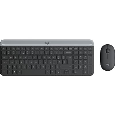 Keyboard + Mouse Logitech MK470 Graphite / Black Slim Wireless Keyboard and Mouse Combo Pan-Nordic