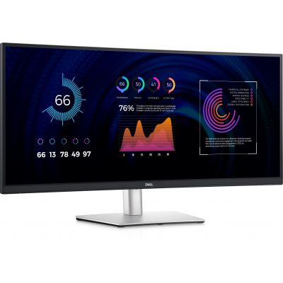 LCD Monitor|DELL|P3424WE|34"|Business/Curved/21 : 9|Panel IPS|3440x1440|21:9|60Hz|Matte|5 ms|Swivel|Height adjustable|Tilt|210-BGTY