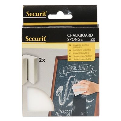 SECURIT Magic cleaning sponge, for chalk and glass board, 2,5x6x10,5cm / 2pcs set