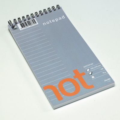 Notepad Not, 105×210, ruled, 100 sheets,spiral, Bantex