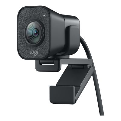 Logitech StreamCam, 1080p/60 fps, Autofocus, Dual omnidirectional mic with noise reduction filter, 150 g, Graphite color.
