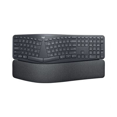 Keyboard Logitech Ergo K860 Wireless Split Keyboard, USB (Bluetooth / 2.4GHz), 2xAAA, Graphite Pan-Nordic