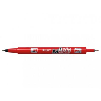 Marker Pilot Twin EF/F punane 2 otsaga joon 0,4 ja 0,5mm,Be Green76,1%