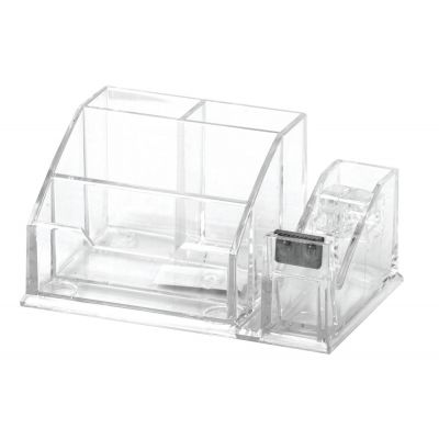 Desktop organizer with tape holder, transparent, Forpus