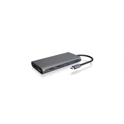 Raidsonic | 12-in-1 USB Type-C dock with PD 100W | BOX IB-DK4050-CPD | Dock | Ethernet LAN (RJ-45) ports 1 | VGA (D-Sub) ports quantity | DisplayPorts quantity | USB 3.0 (3.1 Gen 1) Type-C ports quan