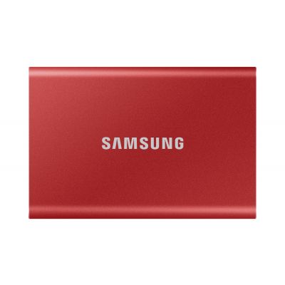 Samsung SSD T7  External 2TB, USB 3.2, 1050/1000 MB/s, included USB Type C-to-C and Type C-to-A cables, 3 yrs, metallic red, EAN: 8806090312441