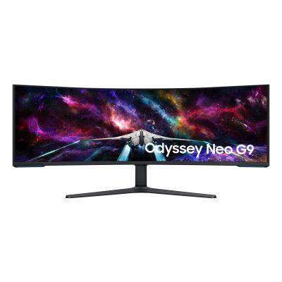 LCD Monitor|SAMSUNG|57"|Gaming/Curved|Swivel|Height adjustable|Tilt|Matte|Panel VA|7680x2160|32:9|240Hz|1 ms|Speakers|Colour Black / White|LS57CG952NUXEN