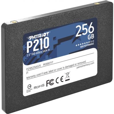 Kõvaketas SSD Patriot P210 256GB 2,5" SATA III 6Gbps (R/W 400/500 MB/s)