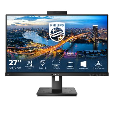 Philips | LCD Monitor with Windows Hello Webcam | 275B1H/00 | 27 " | IPS | QHD | 16:9 | 75 Hz | 4 ms | 2560 x 1440 pixels | 300 cd/m | Audio out | HDMI ports quantity 1 | Black