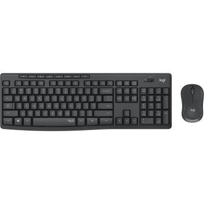 Logitech MK295 Silent - Keyboard and mouse set - wireless - 2.4 GHz - Russian - graphite