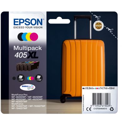 Tint Epson 405XL Multipack - 4-pack - black, yellow, cyan, magenta - WorkForce WF-3820/3825 WF-4820/4825/4830 WF-7310 WF-7830/7835/7840
