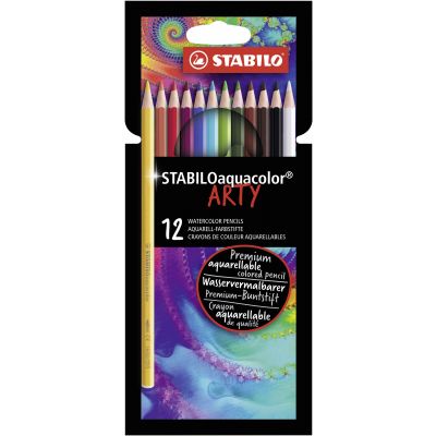 Watercolor pencil STABILOaquacolor ARTY wallet of 12