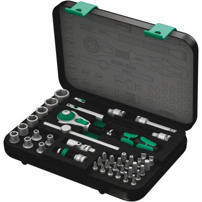 Wera 8100 SA 4 Zyklop Speed Ratchet Set, 1/4  Drive imperial