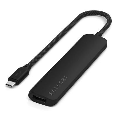 SATECHI 6-in-1 USB-C Slim Multiport Adapter (Black)