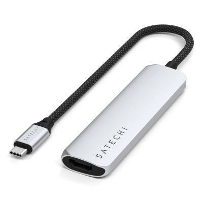 SATECHI 4-in-1 USB-C Slim Multiport Adapter 4K (Silver)
