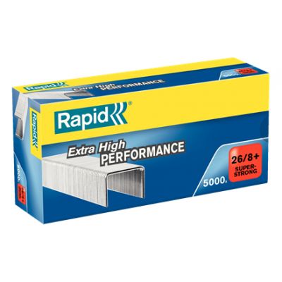 Staples Rapid SuperStrong 26/8+ Galvanized Box of 5000