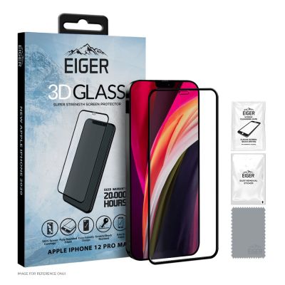 Screen protector Eiger 3D Fullscreen Glass iPhone 12 Pro MAX 6.7 ""(2020), black