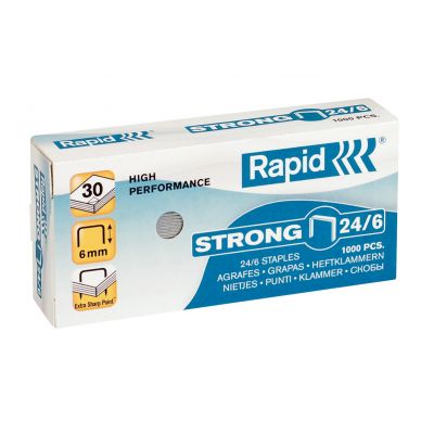 Staples Rapid Strong 24/6 Galvanized Box of 1000