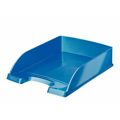 Letter tray 255x70x357mm Leitz Plus WOW, glossy blue