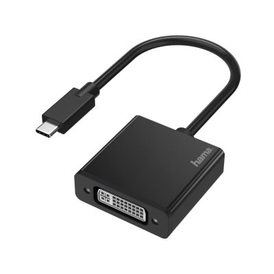 Adapter - transition Hama USB-C connector - DVI connector, Ultra HD 4K 4096x2160, (USB-C Thunderbolt3 / 4 compatible)