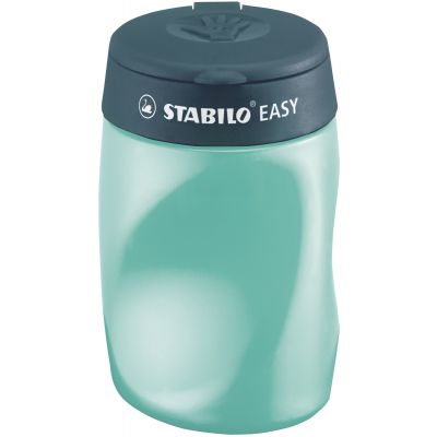 Pencil sharpener Stabilo Easy with closeable lead, for 3 different leads, for right-handers, petrol green