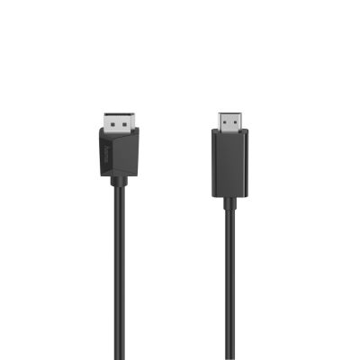 Hama Video Cable, DisplayPort Plug - HDMI™ Plug, Ultra-HD 4K, 1.50 m