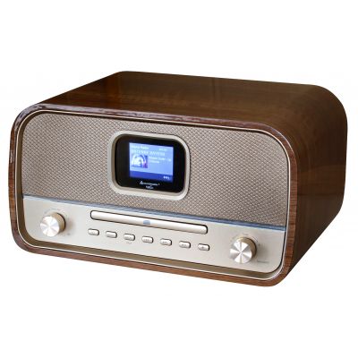 Soundmaster HighLine DAB970, DAB + RDS radio, CD player, clock, USB, Bluetooth, brown
