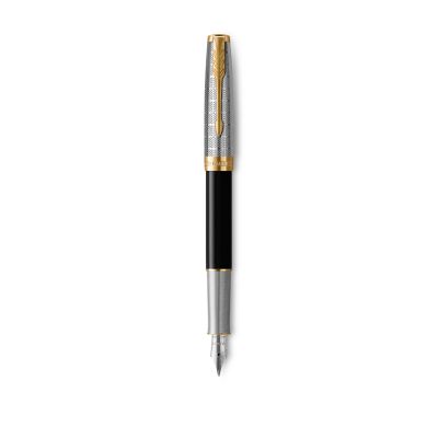 Fountain pen Parker Sonnet Metal GT Black Lacquer, sulg 18K Fine