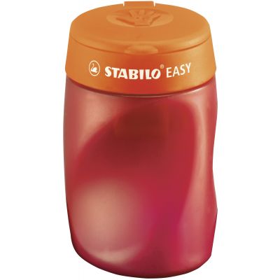 Pencil sharpener Stabilo Easy double with closeable lead, for right-handers, orange