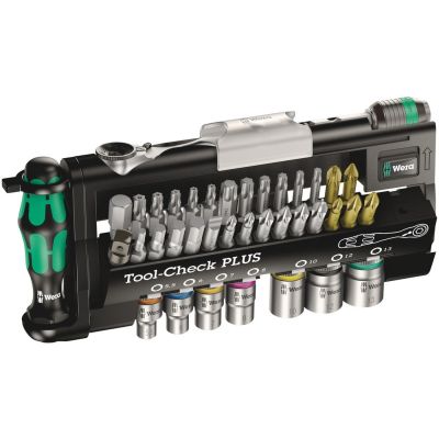 WERA Tool-Check PLUS ratchet with bits assortment