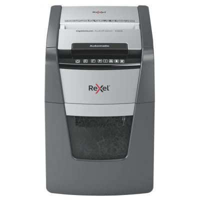 Rexel Optimum AutoFeed+ 100X Automatic Cross Cut Paper Shredder P4