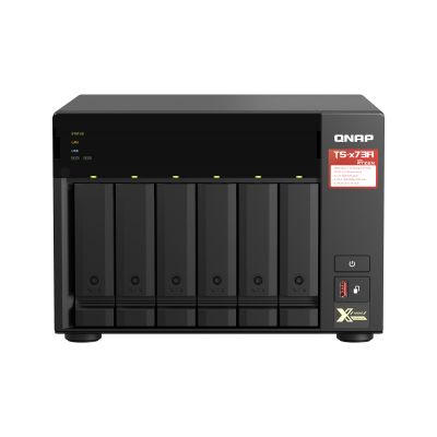 QNAP | 6-Bay QTS and QuTS hero NAS | TS-673A-8G | Up to 6 HDD/SSD Hot-Swap | AMD Ryzen | Ryzen V1500B Quad-Core | Processor frequency 2.2 GHz | 8 GB | DDR4