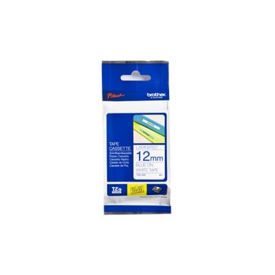 Adhesive tape Brother TZE-233 white, blue text, width 12mm