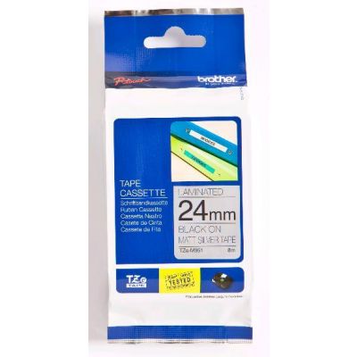 Adhesive tape Brother TZE-M951 silver metallic tape, black text, width 24mm