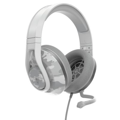 Kõrvaklapid+mikrofon Turtle Beach Recon 500, valge/hall, 60mm Eclipse (PC/Xbox/Playstation/nutitelefoni 3.5mm 4-pin) eemaldatav mikrofon
