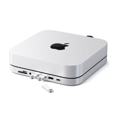 SATECHI Mac Mini Stand & Hub - Silver