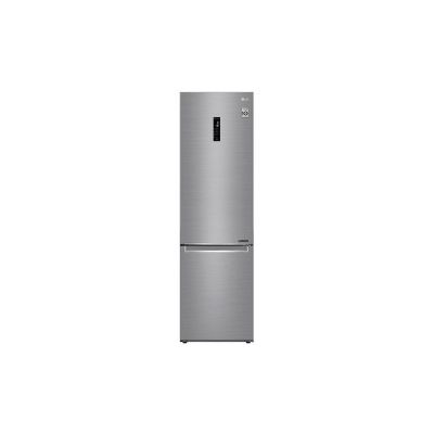 LG | Refrigerator | GBB72PZDMN | Energy efficiency class E | Free standing | Combi | Height 203 cm | No Frost system | Fridge net capacity 277 L | Freezer net capacity 107 L | Display | 36 dB | Silve