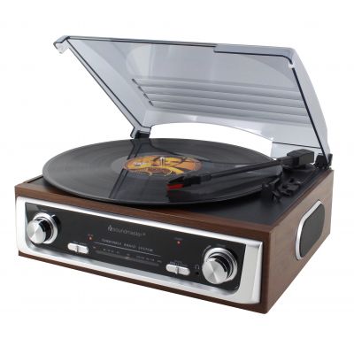 Turntable Soundmaster Nostalgic PL196H, LP (vinyl), FM radio