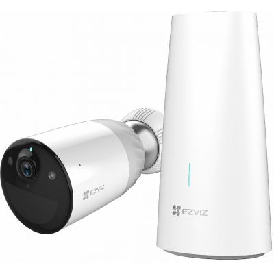 Valvekaamera Hikvision EZVIZ BC1 akutoitega koduvalve komplekt, inimese tuvastus, välitingimustesse IP66, FullHD 1080p 2MP H265, tugijaam