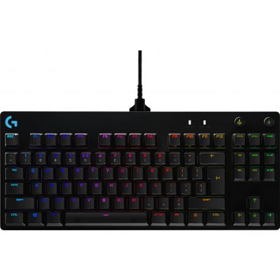 LOGITECH G PRO TKL Corded Mechanical Gaming Keyboard - BLACK - RUS - USB - CLICKY