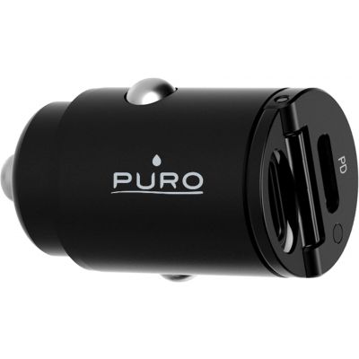 Autolaadija Puro Mini 2xUSB-C 30W, must